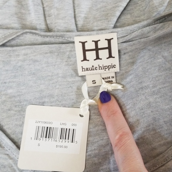 NWT Haute Hippie Asymmetrical Long Sleeve Top - Picture 5 of 6